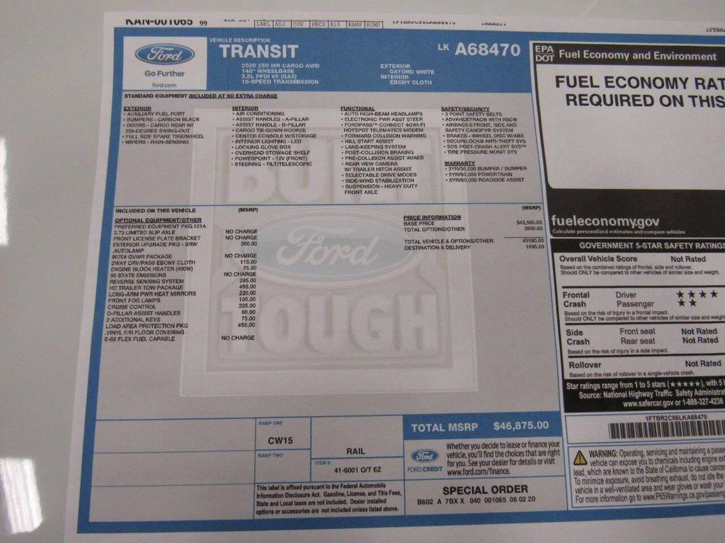 used 2020 Ford Transit-250 car, priced at $26,995