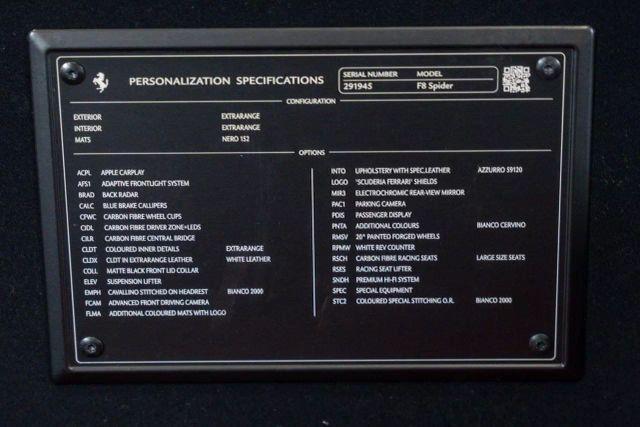used 2023 Ferrari F8 Spider car, priced at $457,777