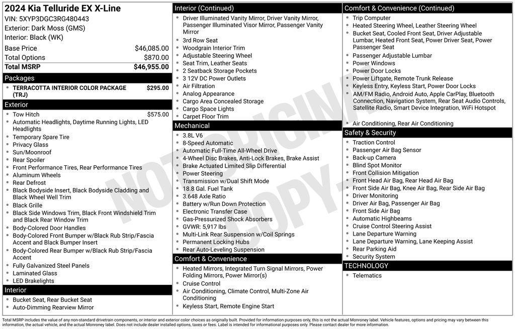 used 2024 Kia Telluride car