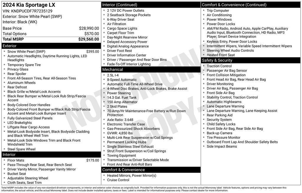 used 2024 Kia Sportage car, priced at $30,778