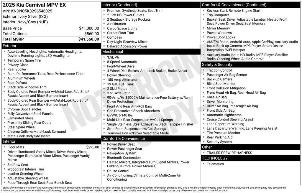 used 2025 Kia Carnival car