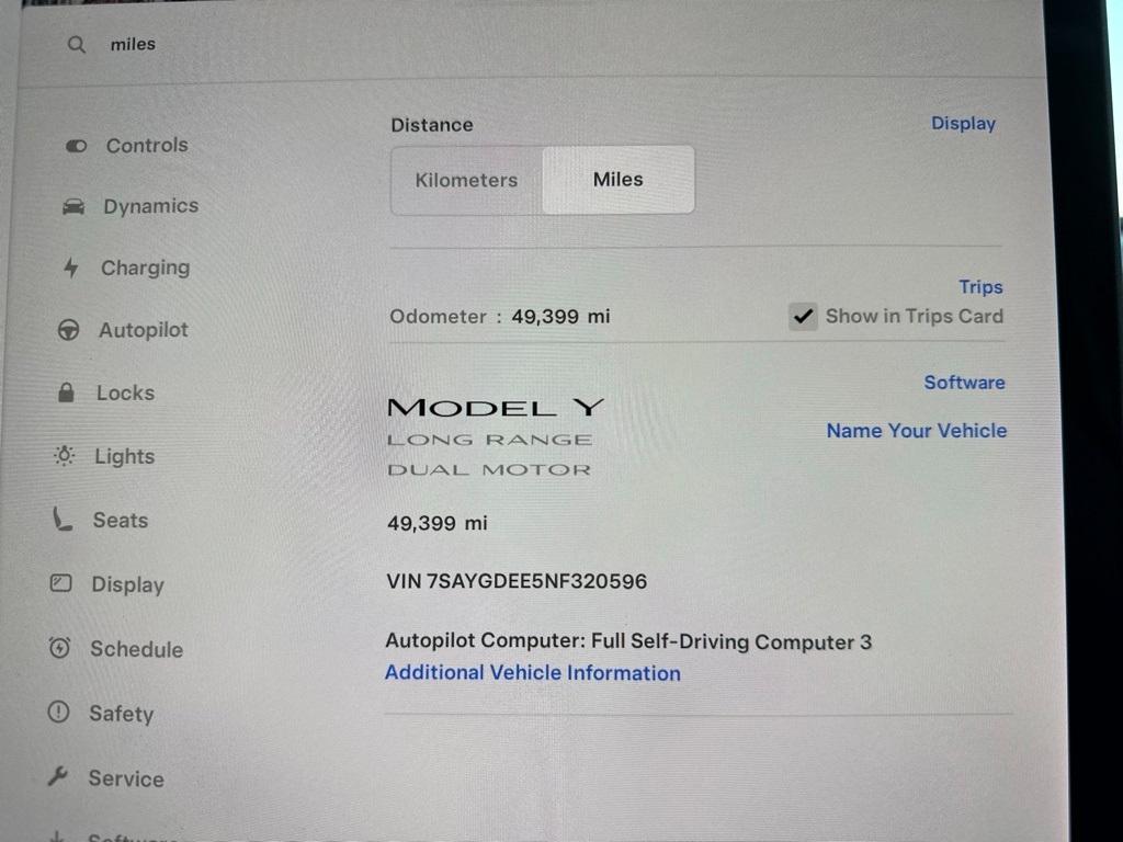 used 2022 Tesla Model Y car, priced at $27,500