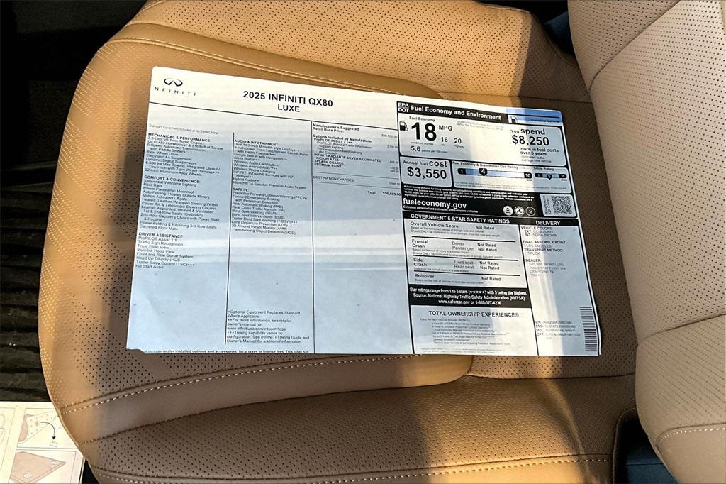 new 2025 INFINITI QX80 car, priced at $96,505