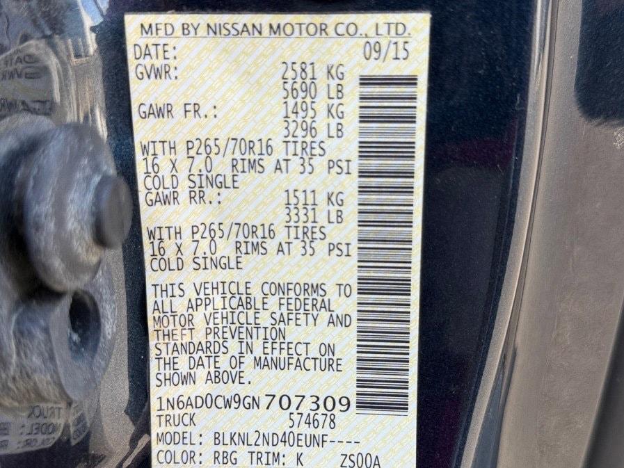 used 2016 Nissan Frontier car, priced at $20,899