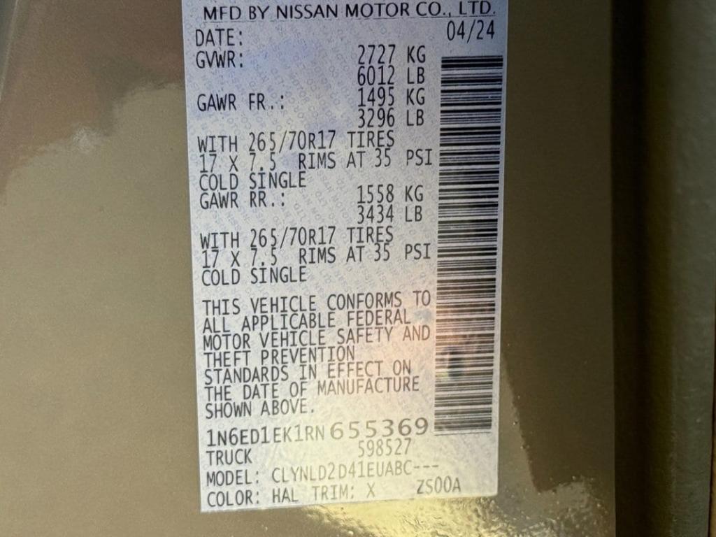 used 2024 Nissan Frontier car, priced at $39,996