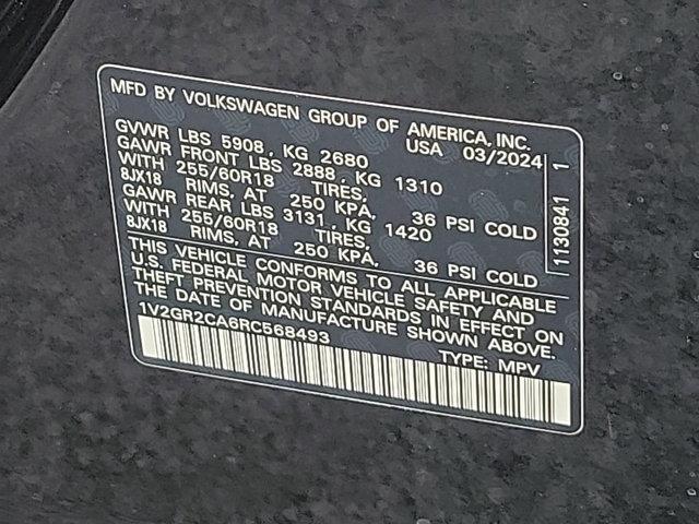 new 2024 Volkswagen Atlas car, priced at $48,411