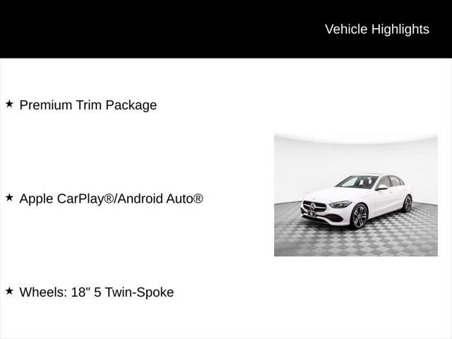 used 2022 Mercedes-Benz C-Class car, priced at $35,700