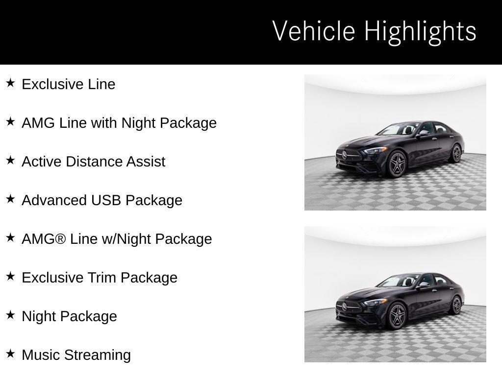 used 2024 Mercedes-Benz C-Class car, priced at $47,000
