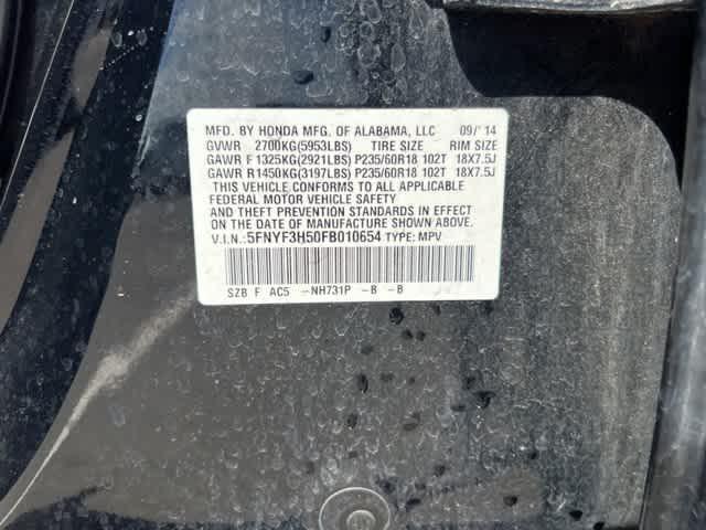 used 2015 Honda Pilot car, priced at $16,595
