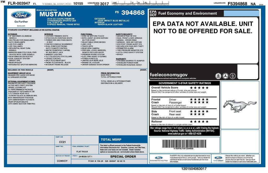 used 2015 Ford Mustang car
