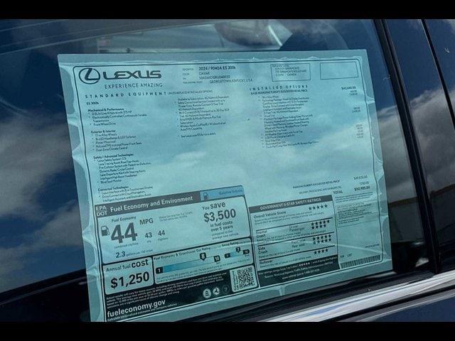 new 2024 Lexus ES 300h car, priced at $48,101