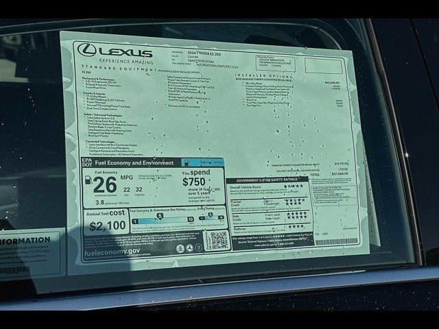 new 2024 Lexus ES 350 car, priced at $44,562