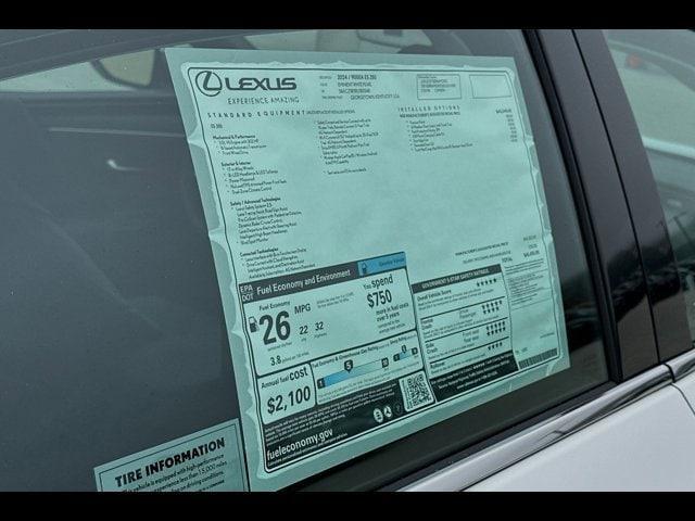 new 2024 Lexus ES 350 car, priced at $43,421