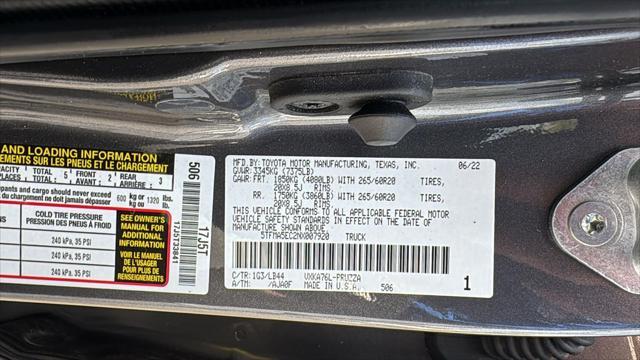 used 2022 Toyota Tundra car, priced at $49,781