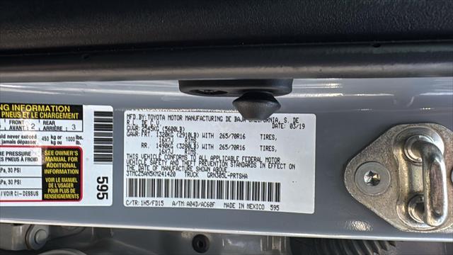 used 2019 Toyota Tacoma car, priced at $34,886