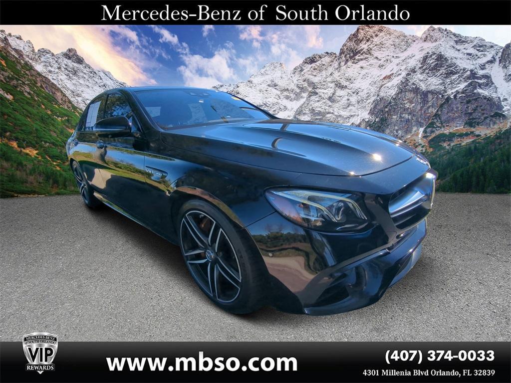 used 2018 Mercedes-Benz AMG E 63 car, priced at $55,999