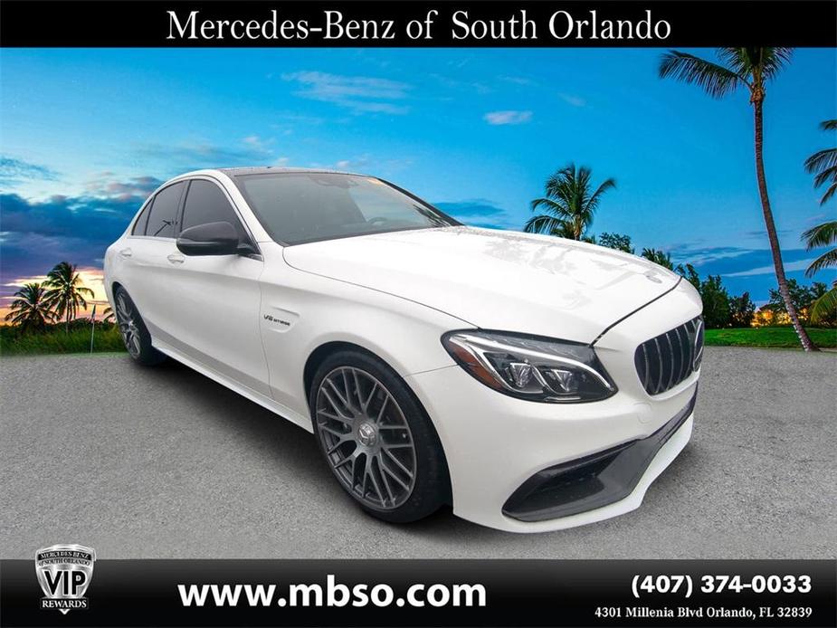 used 2017 Mercedes-Benz AMG C 63 car, priced at $33,499