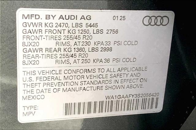 new 2025 Audi Q5 car, priced at $53,780