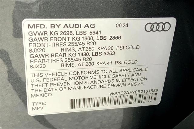 new 2024 Audi Q5 car, priced at $69,500