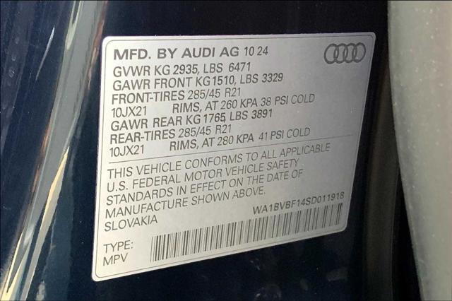 new 2025 Audi Q8 car, priced at $83,395