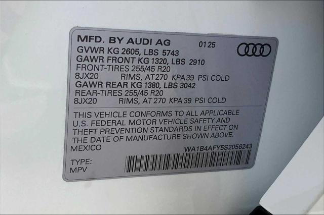 new 2025 Audi SQ5 car, priced at $72,870