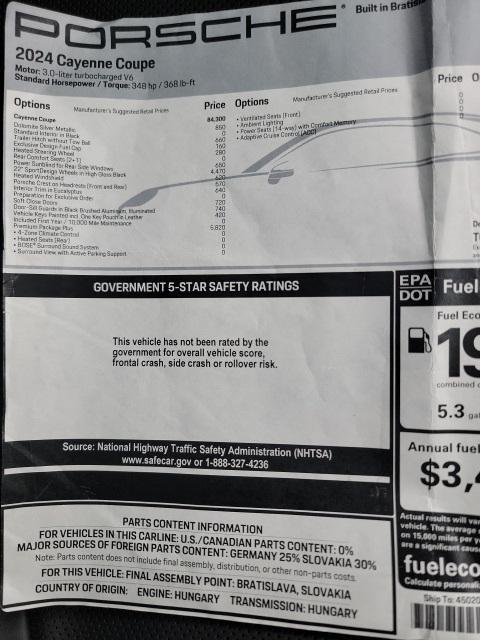 used 2024 Porsche Cayenne car, priced at $81,999