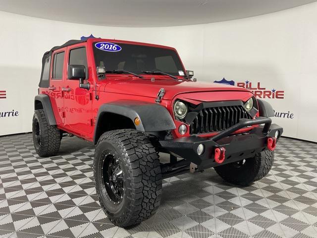 used 2016 Jeep Wrangler Unlimited car, priced at $15,022