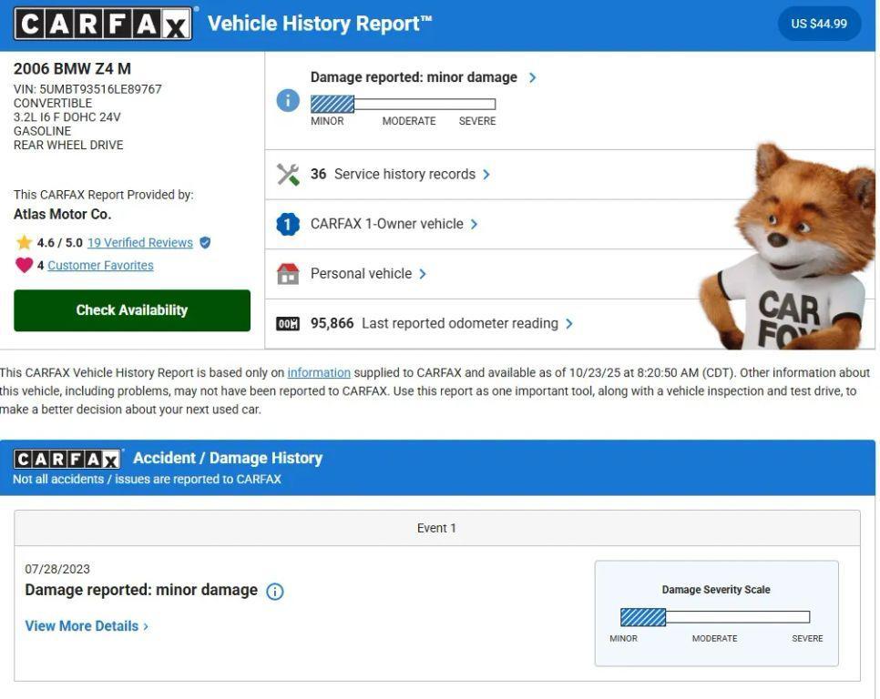 used 2006 BMW M car, priced at $21,995