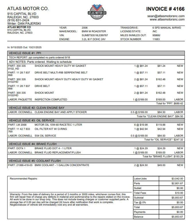 used 2006 BMW M car, priced at $21,995