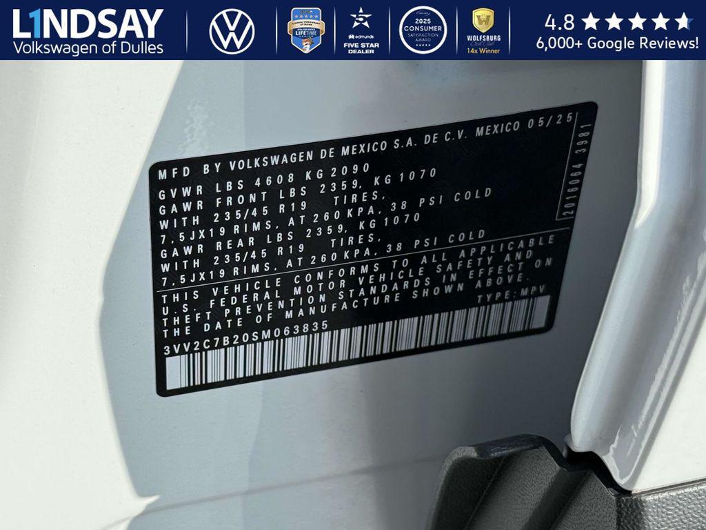 new 2025 Volkswagen Taos car, priced at $28,633