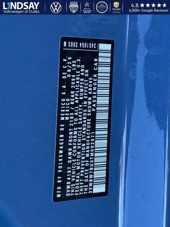 new 2026 Volkswagen Jetta car, priced at $27,051