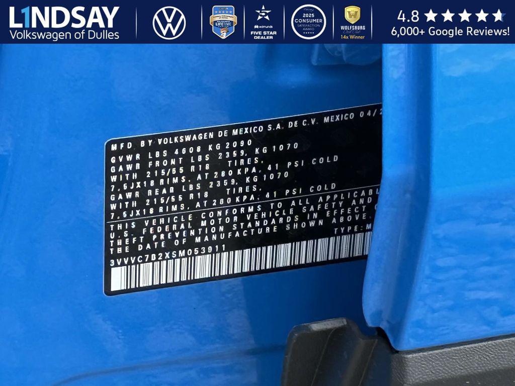 new 2025 Volkswagen Taos car, priced at $27,923