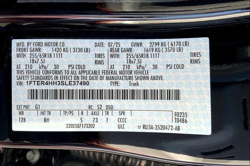 new 2025 Ford Ranger car, priced at $43,302