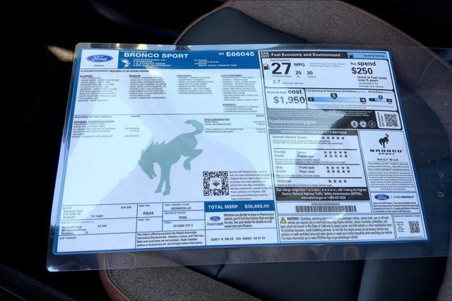 new 2025 Ford Bronco Sport car, priced at $36,185