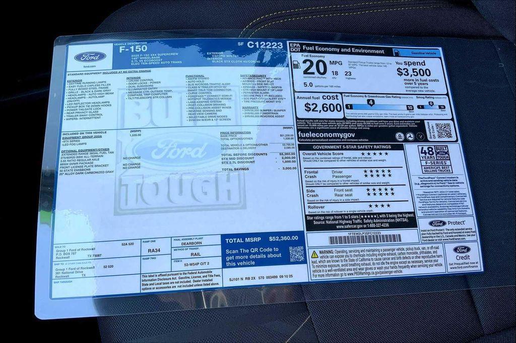 new 2025 Ford F-150 car, priced at $48,760