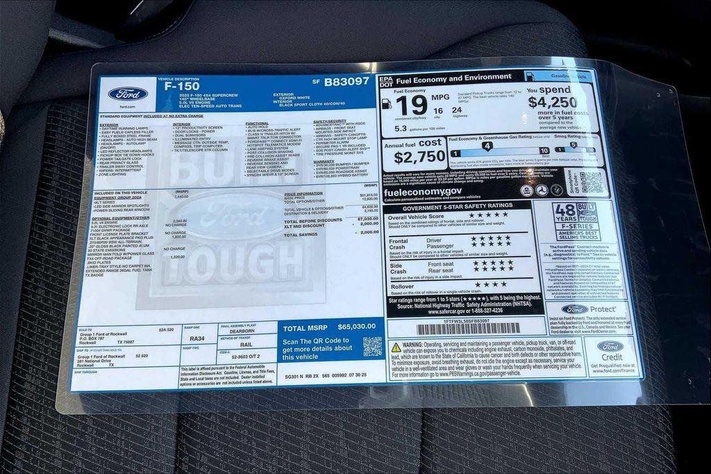 new 2025 Ford F-150 car, priced at $56,300