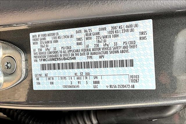 new 2025 Ford Escape car, priced at $31,485