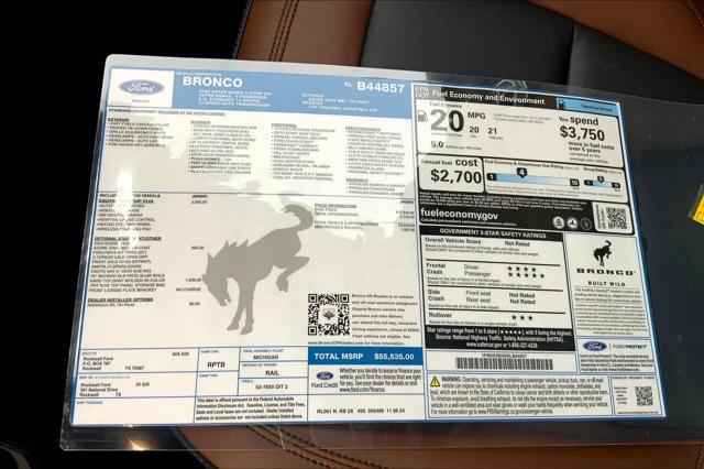 new 2024 Ford Bronco car, priced at $53,259