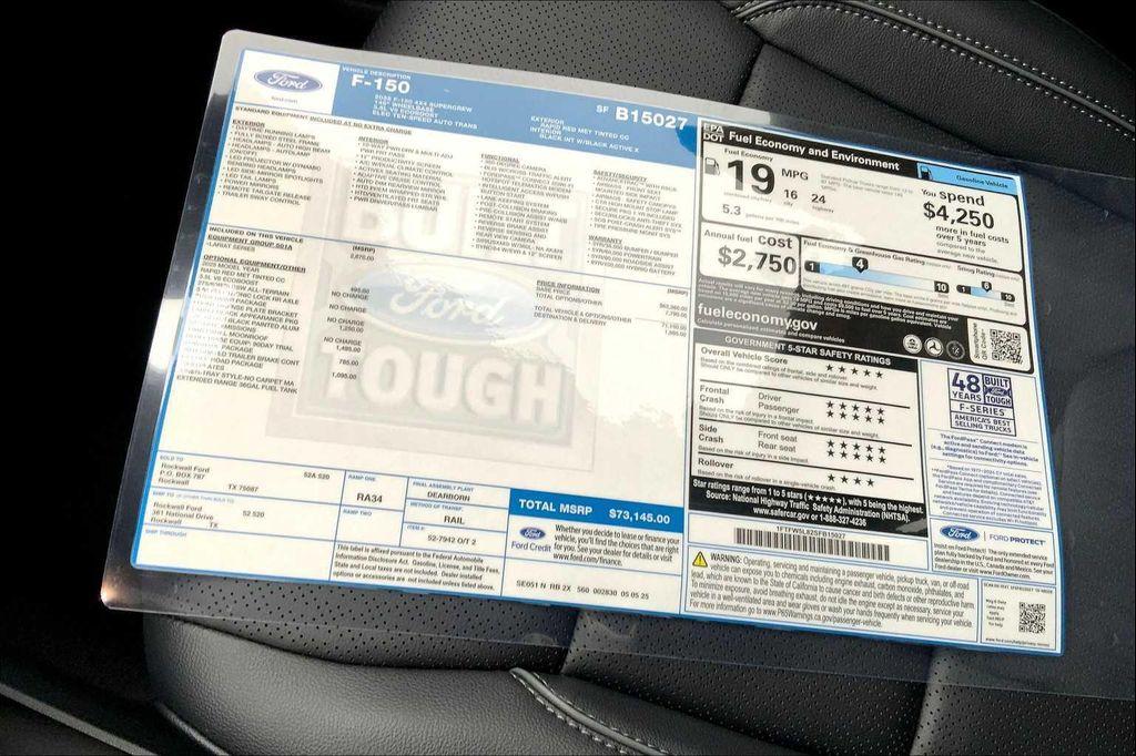 new 2025 Ford F-150 car, priced at $64,308