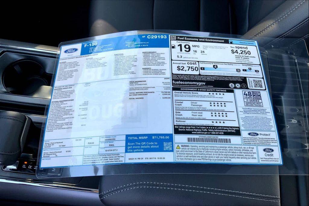 new 2025 Ford F-150 car, priced at $71,765