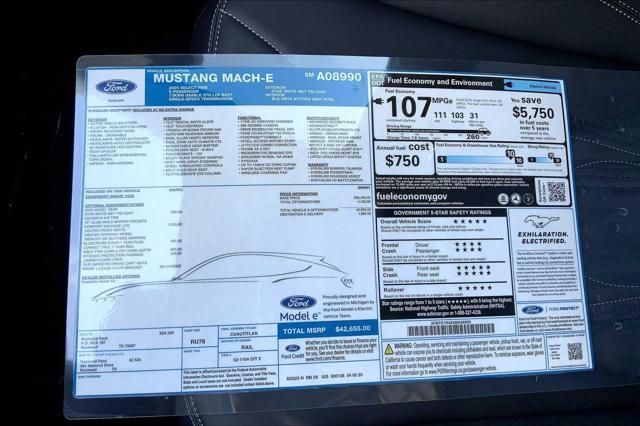 new 2025 Ford Mustang Mach-E car, priced at $42,655