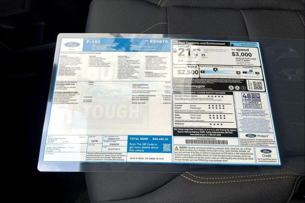 new 2025 Ford F-150 car, priced at $48,480