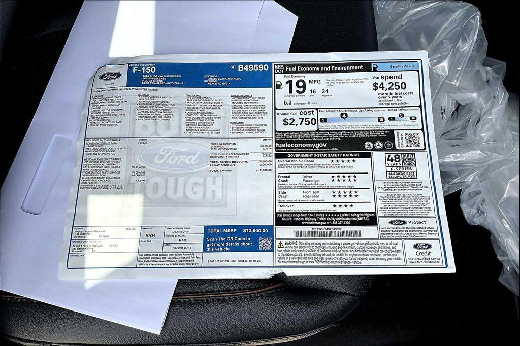new 2025 Ford F-150 car, priced at $65,007