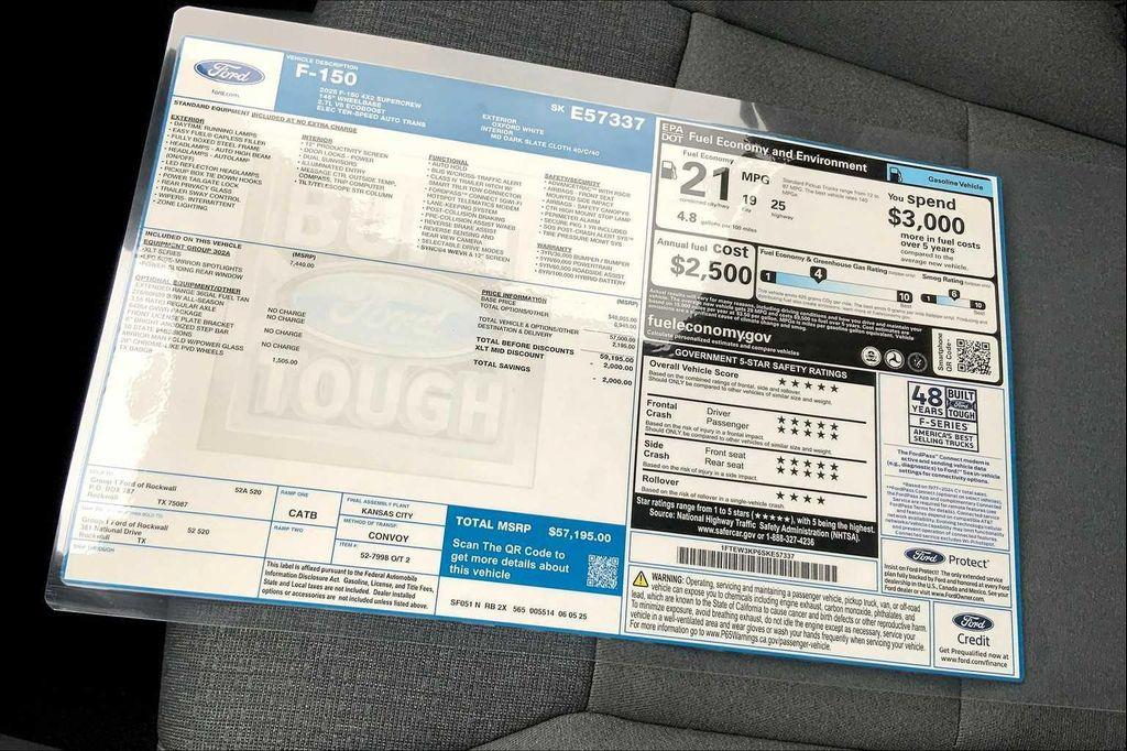 new 2025 Ford F-150 car, priced at $50,914