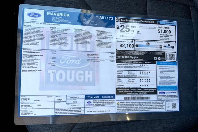 new 2025 Ford Maverick car, priced at $36,820