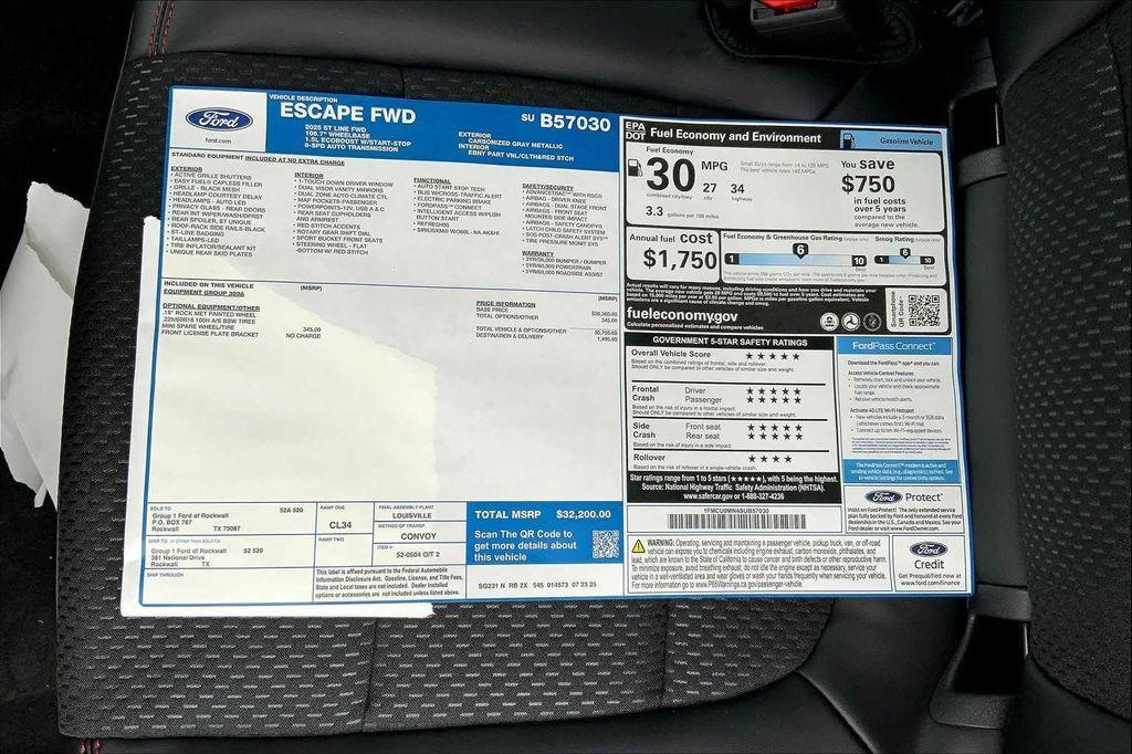 new 2025 Ford Escape car, priced at $30,362