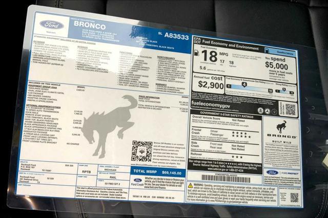 new 2025 Ford Bronco car, priced at $64,606