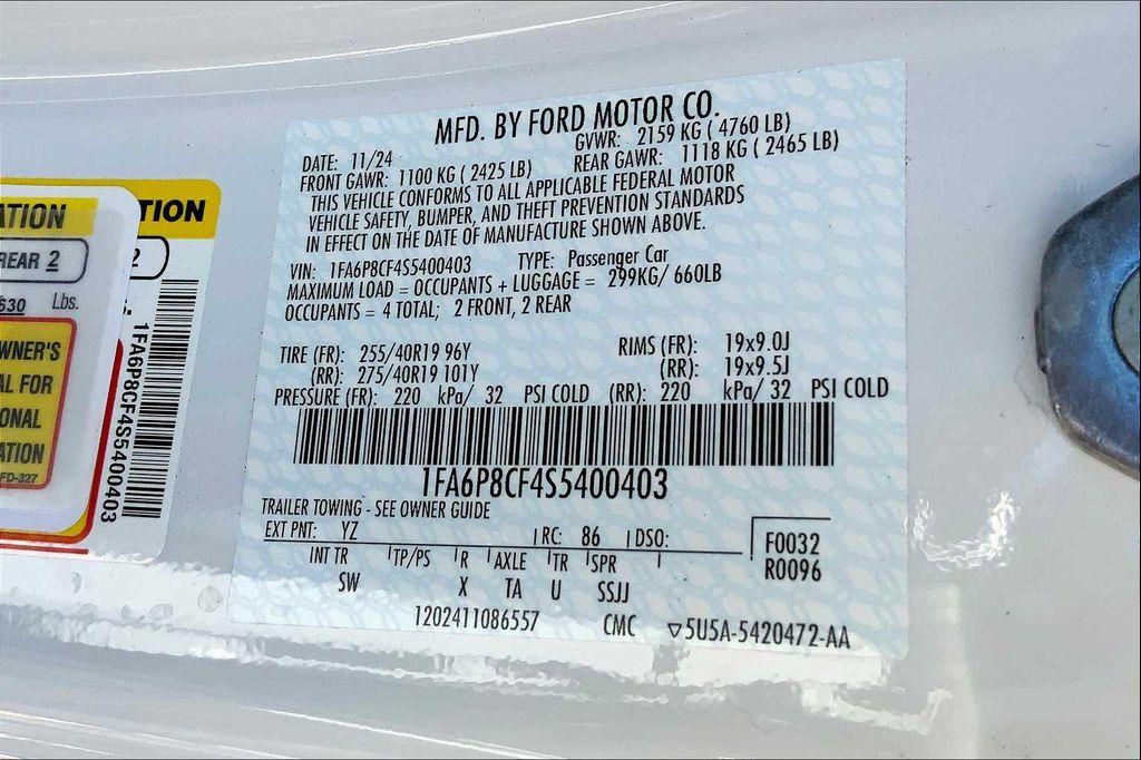 new 2025 Ford Mustang car, priced at $85,213