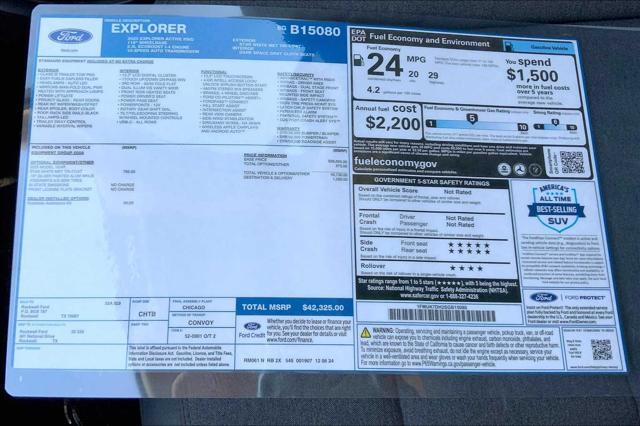 new 2025 Ford Explorer car, priced at $40,014