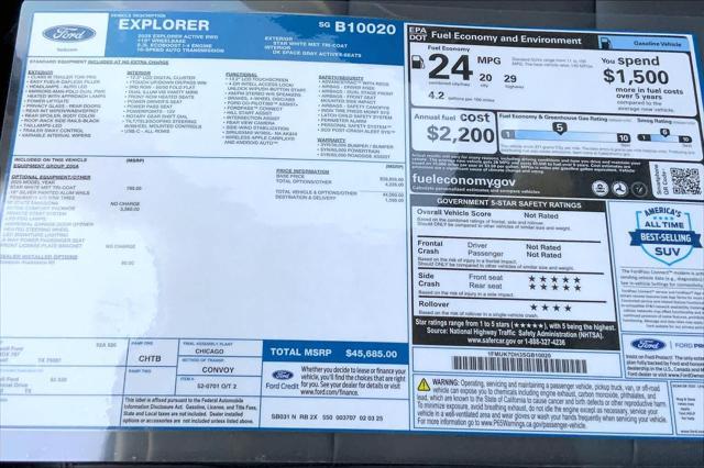 new 2025 Ford Explorer car, priced at $43,960